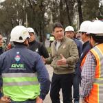 El alcalde capitalino, Ricardo Quiñónez, verificó los trabajos para rehabilitar la movilidad en el Anillo Periférico, así como el accidente de tránsito que se registró en el lugar. Foto: Municipalidad de Guatemala