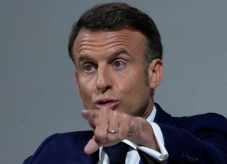El presidente francés Emmanuel Macron en París el 12 de junio del 2024. (Foto AP/Michel Euler)
