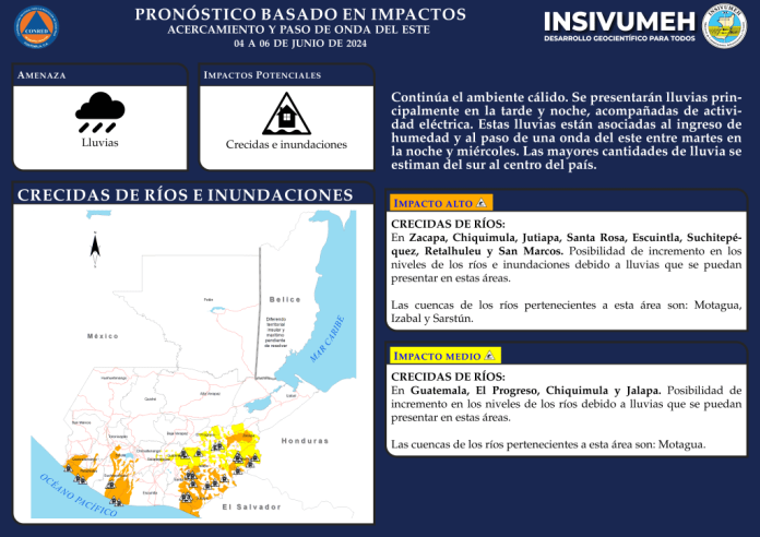 "Crecidas de ríos e Inundaciones" Foto: Insivumeh / La Hora