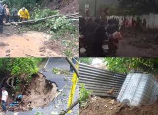 Lluvia y llovizna continúan en el territorio nacional, provocando crecidas de ríos, inundaciones, deslizamientos y daños en la red vial e infraestructura del país. Foto La Hora / Capturas de pantalla de X CONRED.