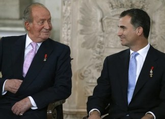 Ceremonia de sanción y promulgación de la ley orgánica por la que se hizo efectiva la abdicación del Rey. EFE/Juan Carlos Hidalgo