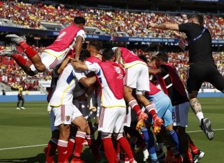 El delantero venezolano Eduardo Bello durante un partido de la Copa América 2024. EFE/EPA/JUAN G. MABANGLO