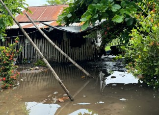 "El 17 de junio se registro el desbordamiento del río María Linda en la Aldea Wiscoyol, Iztapa, Escuintla. ", Foto: Conred / La Hora