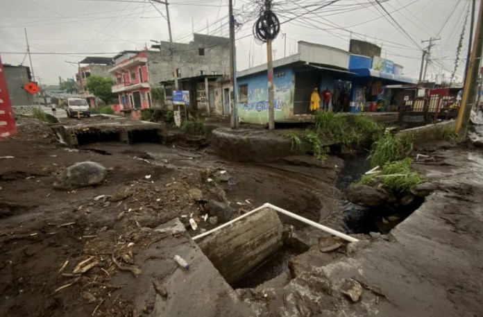 Así luce la obra de los Q 25 millones luego de las lluvias del pasado 12 de junio. (Foto: José Orozco/La Hora)