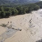 La totalidad de los ríos de Guatemala están contaminados, según el MARN, algunos con pésima calidad del agua. En la imagen una parte del río Motagua. Foto: La Hora/AFP.