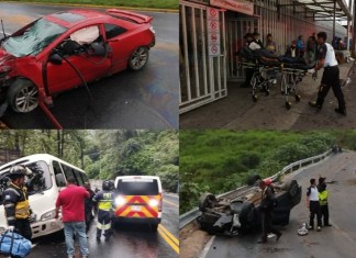 Desde accidentes vehiculares hasta incidentes con armas blancas y caídas accidentales marcó la jornada del último fin de semana de junio. Foto La Hora / Bomberos Voluntarios