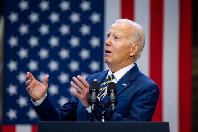 Joe Biden promociona los esfuerzos económicos de su administración, el 14 de septiembre de 2023. EFE/EPA/JIM LO SCALZO