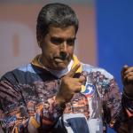 El presidente de Venezuela y candidato a la reelección, Nicolás Maduro, durante un acto de campaña el jueves pasado en Caracas. EFE/ Miguel Gutiérrez