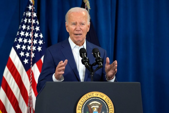 El presidente Joe Biden en Pensilvania. (Foto AP/Manuel Balce Ceneta)
