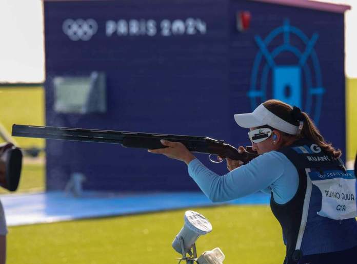 Adriana Ruano es quien mejor está posicionada en la clasificación, y podría avanzar a la final de tiro de este miércoles. Foto: Comité Olímpico Guatemalteco