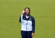 Un año del disparo que cambió la historia: Adriana Ruano y el oro olímpico en París para Guatemala Adriana Ruano medalla de oro París Foto: COG