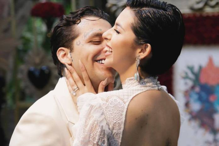 Fotografía de boda entre Christian Nodal y Ángela Aguilar. Foto: Instagram de Christian Nodal y Ángela Aguilar