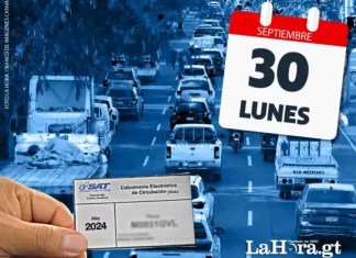 "Bernardo Arévalo aprueba ampliación para pago de tarjeta de circulación", Arte: Roberto Altán/La Hora.