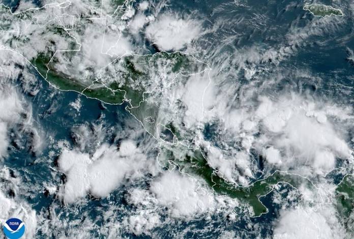 Imagen satelital de Centroamérica del martes 2 de julio. (Foto: NOAA)