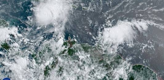Imagen satelital de Beryl de este miércoles 3 de julio. Por la tarde pasará sobre Jamaica. (Foto: NOAA)