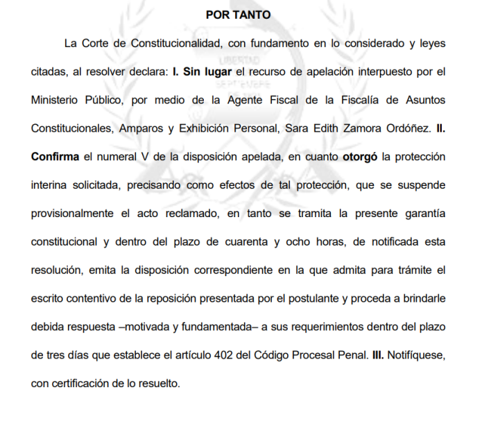 CC resuelve a favor de Movimiento Semilla para que sea conocida su petición. 