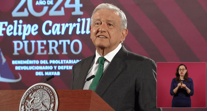 AMLO anunció la donación de material para la construcción de la línea férrea de Guatemala. (Foto: captura de video)