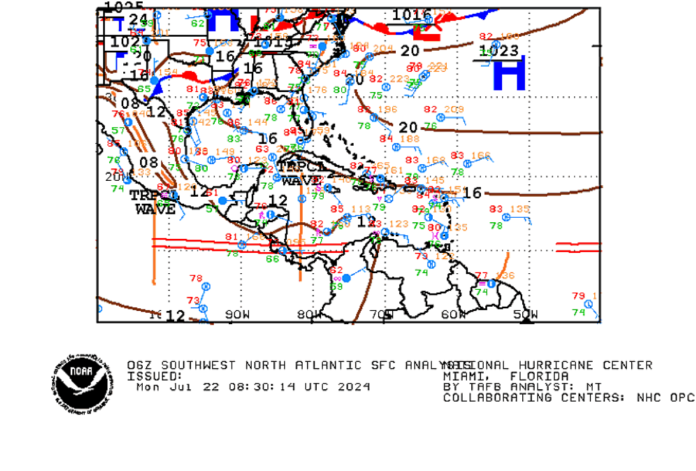 Las ondas 13 y 14 se acercan al territorio nacional. (Foto: NOAA)