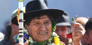 El expresidente de Bolivia Evo Morales participa en un evento este viernes, en El Alto (Bolivia). EFE/ Luis Gandarillas