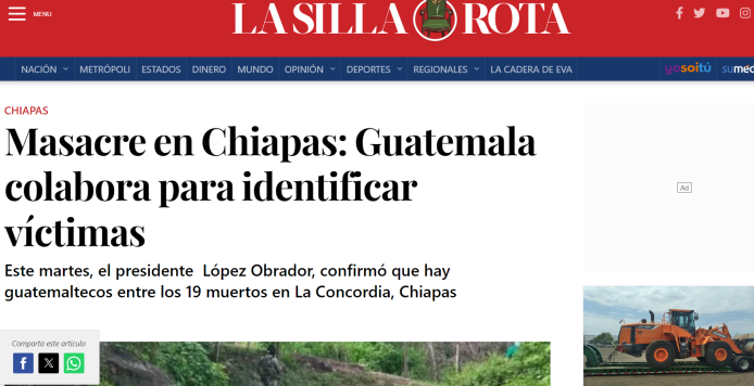 Guatemala y México identifican a las víctimas. (Foto: captura de pantalla)