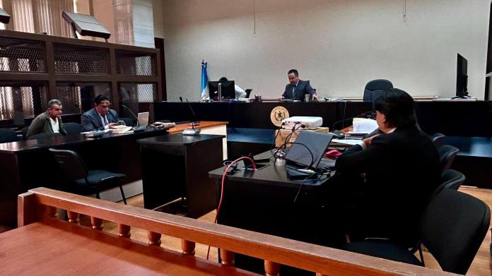 Juzgado de Mayor Riesgo B escucha la imputación en contra de Lemus Cárcamo. Foto La Hora / Daniel Ramírez