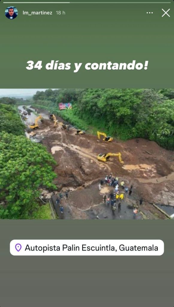 Historia publicada en Instagram por Miguel Martínez. Foto: Captura de pantalla.