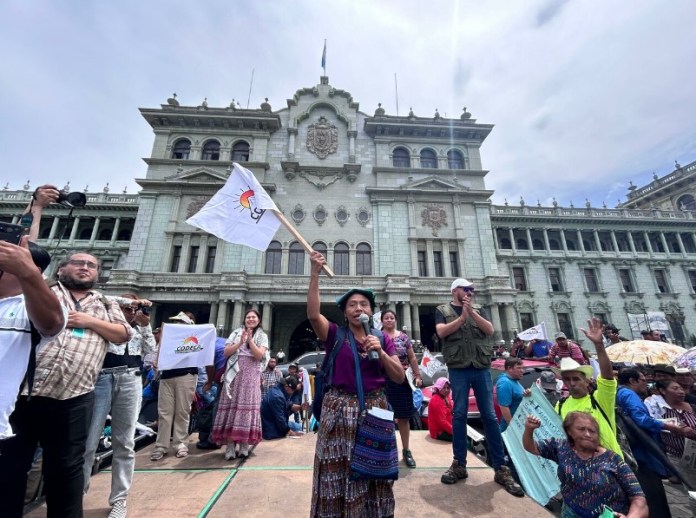 Thelma Cabrera, lÃ­der de Codeca y ex candidata presidencial por el desaparecido partido polÃ­tico Movimiento para la LiberaciÃ³n de los Pueblos (MLP).