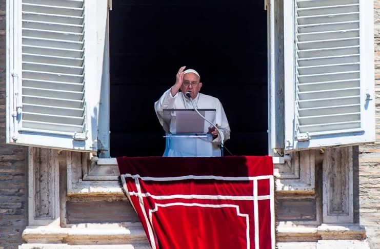 El papa Francisco, durante el rezo del Angelus. EFE/EPA/Angelo Carconi