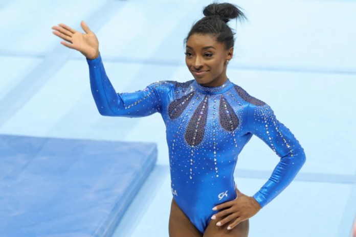 La gimnasta estadounidense Simone Biles, en una fotografía de archivo. EFE/Olivier Matthys