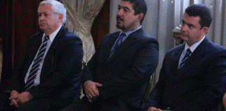 Juan Francisco Sandoval Girón (en medio) fungió como viceministro durante el gobierno de Otto Pérez Molina.