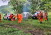 Brigada de Rescate de los Bomberos Voluntarios participa de la búsqueda de un helicóptero y sus tripulantes en Escuintla. Foto: Bomberos Voluntarios