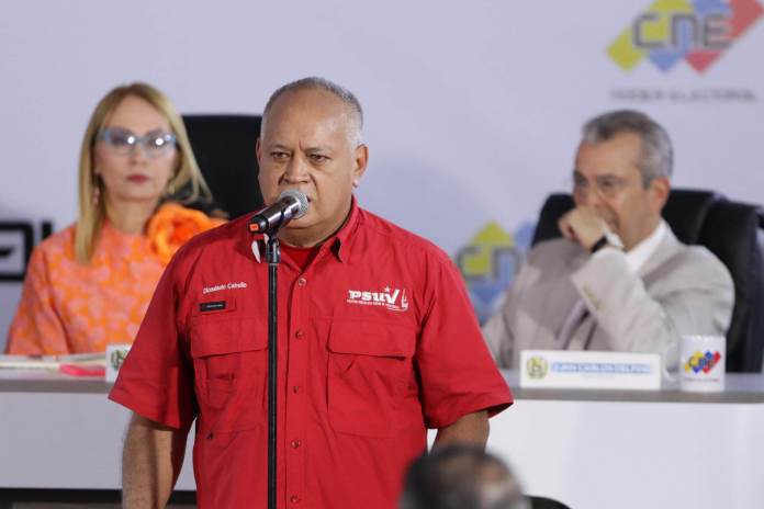El primer vicepresidente del Partido Socialista Unido de Venezuela (PSUV), Diosdado Cabello en una foto de archivo. EFE/ Rayner Peña R.