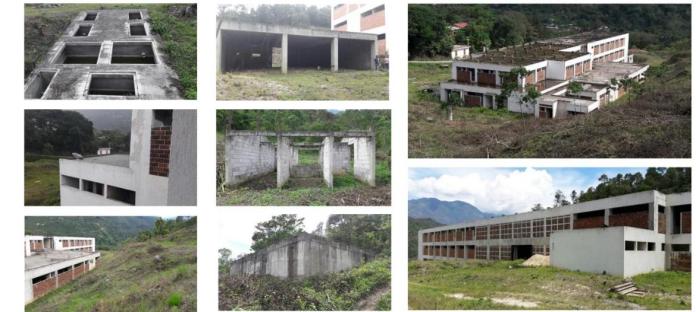 En las imágenes se observa las condiciones del hospital en estado de abandono. Foto: AGN