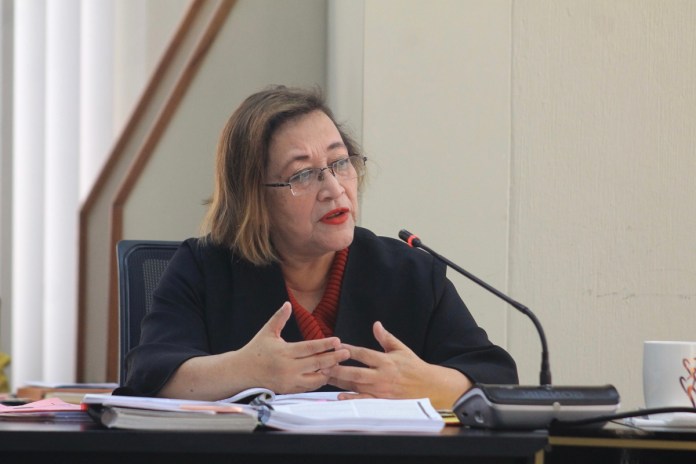 La jueza Abelina Cruz Toscano es la segunda mujer al frente del Juzgado de Mayor Riesgo D, su antecesora es Erika Aifán. Foto: La Hora / José Orozco.