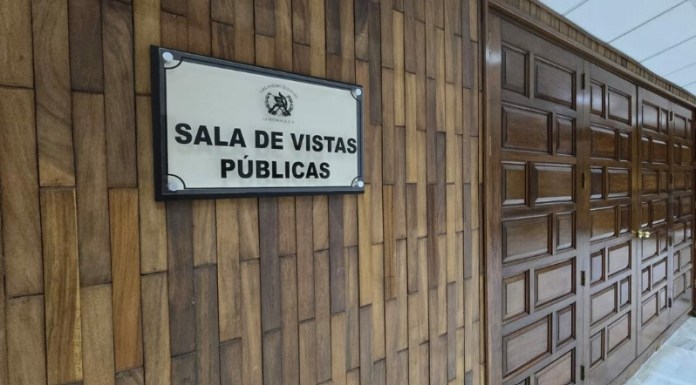 Sala de Vistas del OJ solamente a albergado comisiones para elegir Fiscal General y director de Inacif. Foto: Sergio Osegueda