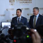 El presidente del Congreso, Nery Ramos, y el diputado Jorge Mario Villagrán, señalan recibir extorsiones de exintegrantes del partido político Azul. Foto: Fabricio Alonzo