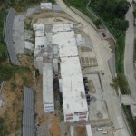 Imagen aérea del hospital en San Pedro Necta, que deja ver el estado de construcción. Foto: CIV