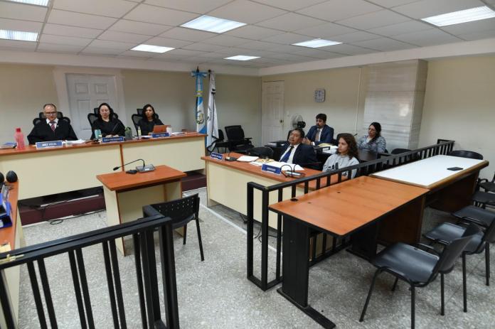 Tribunal Séptimo de Sentencia Penal escucha audio presentado por MP. Foto: Fabricio Alonzo