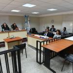 Tribunal Séptimo de Sentencia Penal escucha audio presentado por MP. Foto: Fabricio Alonzo