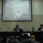 Benedicto Lucas García, desde el inicio del juicio se presenta ante tribunal vía videoconferencia. Foto: Fabricio Alonzo