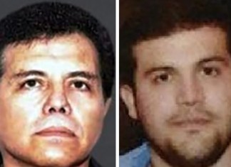 Fotografía de archivo proporcionada por la Administración de Control de Drogas (DEA) y el Departamento de Estado de los EE. UU. muestra a Ismael Zambada García, mejor conocido como 'El Mayo' (i) y Joaquín Guzmán López (d), dos presuntos líderes del Cártel de Sinaloa de México. EFE/EPA/DEA/Departamento de Estado de los EE.UU.