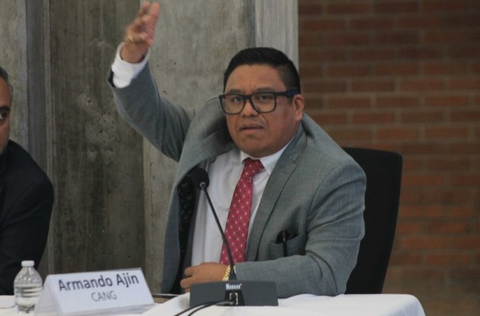 Armando Ajín Pérez, es comisionado por el Colegio de Abogados y Notarios de Guatemala de la planilla de UGAP ligada a Walter Mazariegos y fue asesor de la bancada VAMOS. Foto: José Orozco