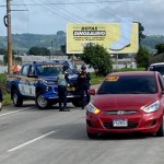 La PNC Tránsito está realizando registros en la Interamericana. Foto: PNC Tránsito