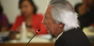 José Rubén Zamora anunció que existe la posibilidad de una posible solicitud de extradición en contra de Alejandro Giamattei y Miguel Martínez. Foto: Fabricio Alonzo