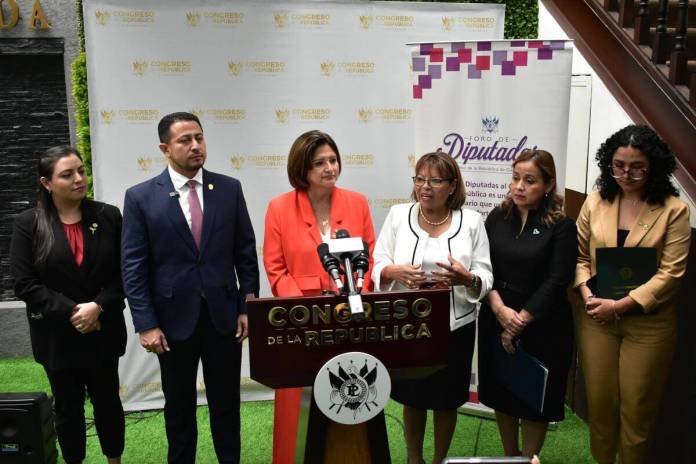 La vicepresidenta, Karin Herrera, fue invitada por la congresista Marleni Matías, a participar en el Foro de diputadas, donde se busca coordinar iniciativas de ley en favor de la niñez y mujeres. Foto: Daniel Ramírez