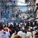 Feligresía católica realiza tradicional procesión dedicada a la Virgen de la Asunción, por lo que capitalinos gozan de descanso. Foto: Sergio Osegueda