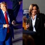 Combo de fotografías del expresidente de los EE.UU. y actual candidato presidencial republicano, Donald Trump y la vicepresidenta de los EE.UU. y candidata presidencial demócrata, Kamala Harris. EFE/EPA/ Jim Lo Scalzo / Cydni Elledge