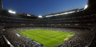 Estadio Santiago Bernabéu. (AP Foto/Daniel Ochoa de Olza)