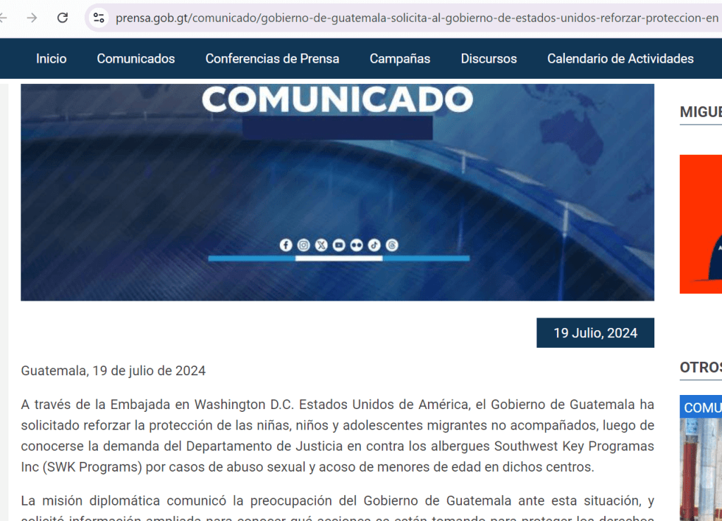 Comunicado Minex