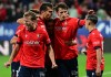 Jugadores del Osasuna celebran